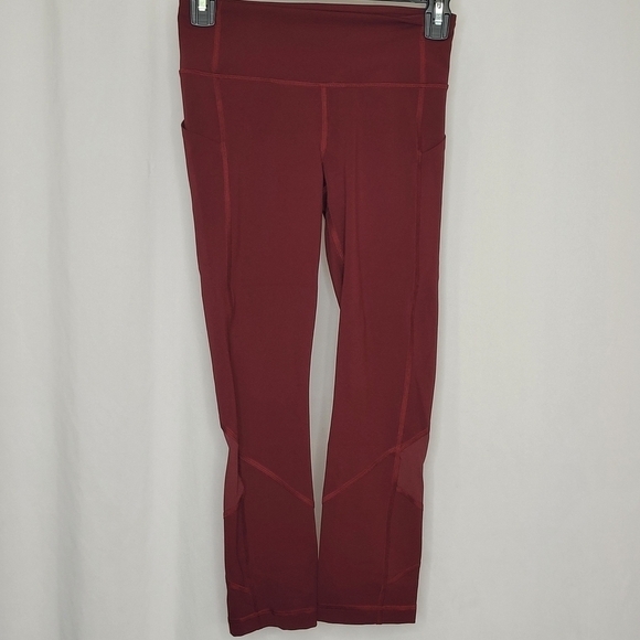 Lululemon Pace Rival Crop 22" Dark Adobe Athletic Running Leggings - Size 2 - Picture 5 of 14